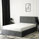 Ліжко двоспальне оксамитове MEBEL ELITE MELIA Velvet 160x200 Сірий