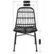 Комплект садових меблів MEBEL ELITE стіл FARGO + 4 стільці WALDI Чорний