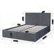 Ліжко двоспальне оксамитове MEBEL ELITE MELIA Velvet 160x200 Сірий