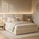 Ліжко двоспальне MEBEL ELITE MARSYLIA 180x200 см Кремовий Букле фотографія