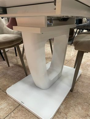 Стол раскладной TML-561 VETRO 140(180)x80 Матовый Белый фотография
