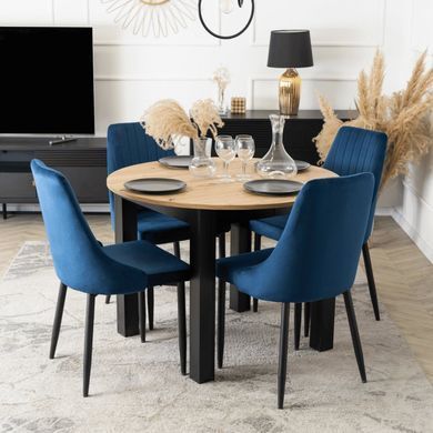Стул бархатный MEBEL ELITE BARI Velvet Синий фотография
