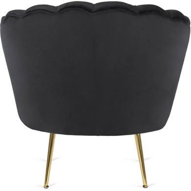 Кресло мягкое бархатное MEBEL ELITE ANGEL Velvet Черный фотография