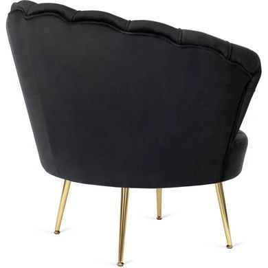 Кресло мягкое бархатное MEBEL ELITE ANGEL Velvet Черный фотография
