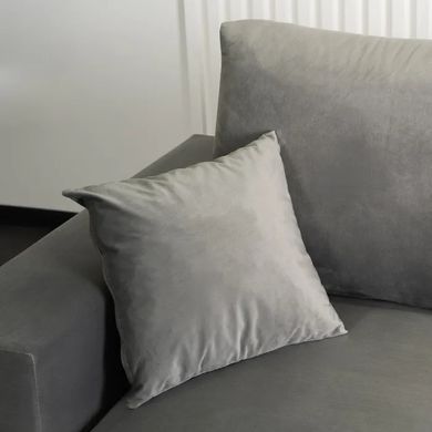 Диван 3-х місний оксамитовий MEBEL ELITE NICOLO Velvet 238 см Сірий фотографія
