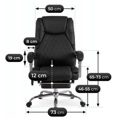 Стул офисный поворотный с функцией массажа MEBEL ELITE GIORGIO Черный фотография