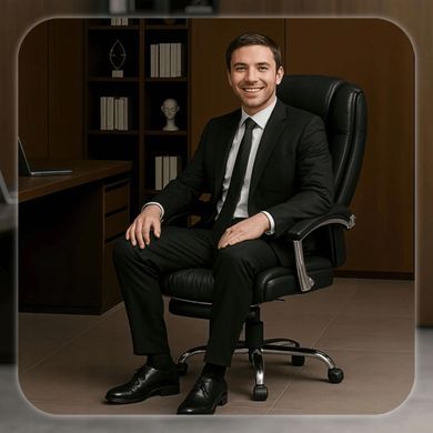 Стул офисный поворотный с функцией массажа MEBEL ELITE GIORGIO Черный фотография