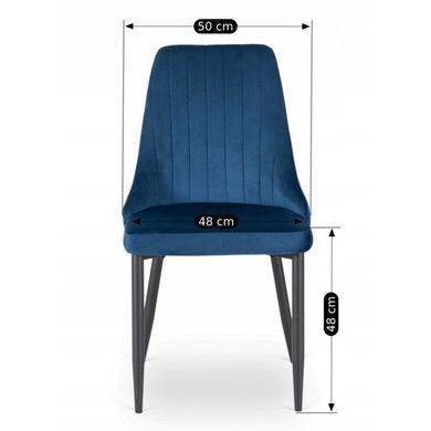 Стул бархатный MEBEL ELITE BARI Velvet Синий фотография