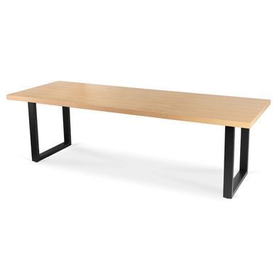 Комплект стіл MEBEL ELITE EDWIN 160(260)х90 см Дуб Золотий / Чорний +6 стільці IRYS Чорний фотографія