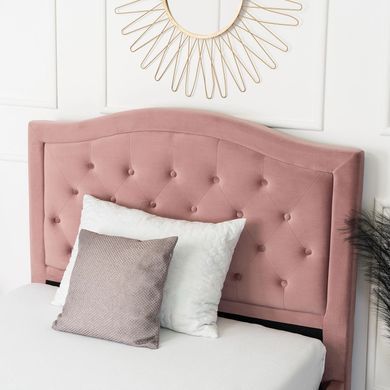 Ліжко оксамитове MEBEL ELITE APOLLO Velvet 120x200см Рожевий фотографія