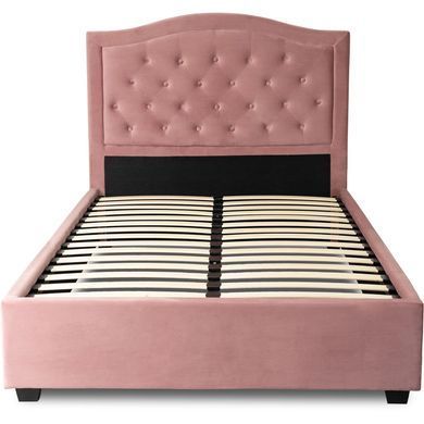 Ліжко оксамитове MEBEL ELITE APOLLO Velvet 120x200см Рожевий фотографія