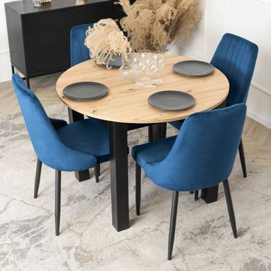 Стул бархатный MEBEL ELITE BARI Velvet Синий фотография