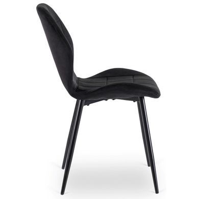 Комплект стіл MEBEL ELITE EDWIN 160(260)х90 см Дуб Золотий / Чорний +6 стільці IRYS Чорний фотографія
