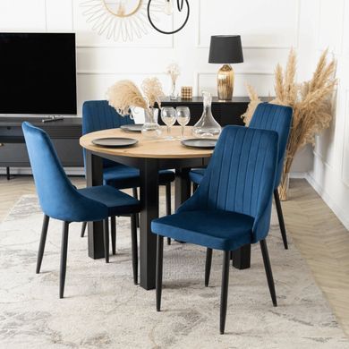 Стул бархатный MEBEL ELITE BARI Velvet Синий фотография