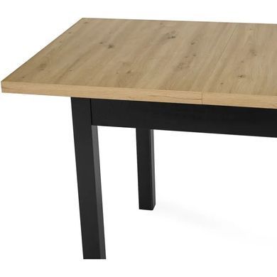 Стіл розкладний MEBEL ELITE SKUBI 120(160)х75 см Дуб рив'єра / чорний фотографія