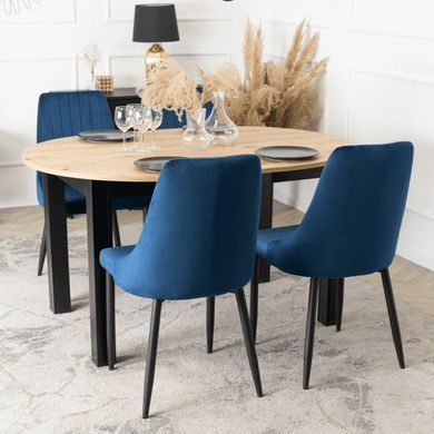 Стул бархатный MEBEL ELITE BARI Velvet Синий фотография