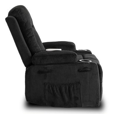 Масажне крісло MEBEL ELITE BOX Вельвет Чорний фотографія