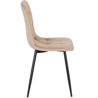 Стул бархатный MEBEL ELITE ROBIN Velvet, Бежевый фотография