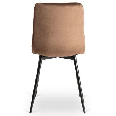 Комплект стол MEBEL ELITE LAUREN 90х90 см дубовый/черный, и 4 стульев PERU коричневого цвета фотография