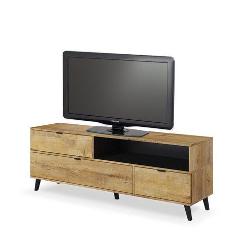 ТВ Тумба NEST RTV-1 Halmar 160x55 Дуб лефкас / Чорний фотографія