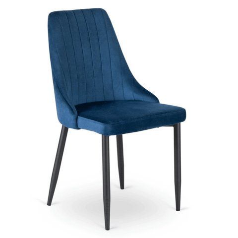 Стул бархатный MEBEL ELITE BARI Velvet Синий фотография