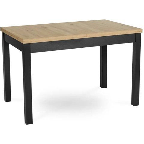 Стіл розкладний MEBEL ELITE SKUBI 120(160)х75 см Дуб рив'єра / чорний фотографія