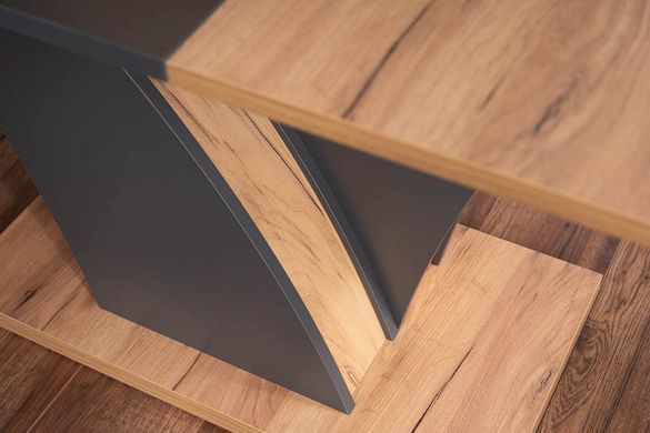 Стіл Розкладний DIVANI Signal 140(180)X80 Дуб Вотан / Антрацит фотографія