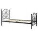 Ліжко односпальне металеве 90x200 MEBEL ELITE LORDI Black Чорний