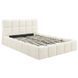 Ліжко двоспальне MEBEL ELITE MURACJA 140x200 см Кремовий Букле