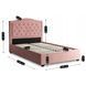 Ліжко оксамитове MEBEL ELITE APOLLO Velvet 120x200см Рожевий