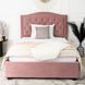 Ліжко оксамитове MEBEL ELITE APOLLO Velvet 120x200см Рожевий