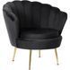 Крісло м'яке оксамитове MEBEL ELITE ANGEL Velvet Чорний фотографія