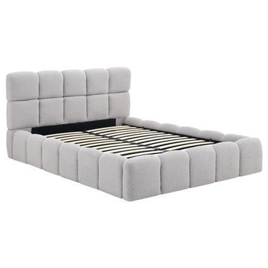 Кровать двуспальная MEBEL ELITE MURACJA 140x200 см Серая Букле фотография