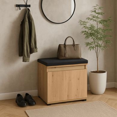 Тумба для обуви MEBEL ELITEM VENORA 60 Дуб Артизан/графит фотография