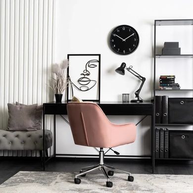 Стілець офісний поворотний оксамитовий MEBEL ELITE FABIO Velvet Рожевий фотографія