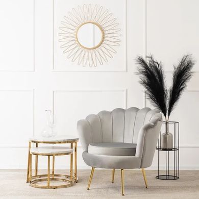 Крісло м'яке оксамитове MEBEL ELITE ANGEL Velvet Сірий фотографія