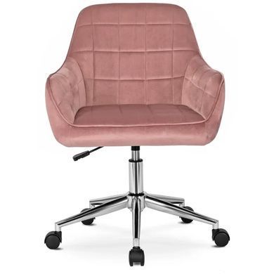 Стілець офісний поворотний оксамитовий MEBEL ELITE FABIO Velvet Рожевий фотографія