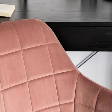 Стілець офісний поворотний оксамитовий MEBEL ELITE FABIO Velvet Рожевий фотографія