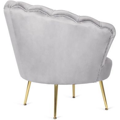 Крісло м'яке оксамитове MEBEL ELITE ANGEL Velvet Сірий фотографія