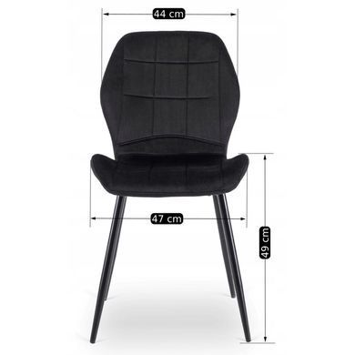 Комплект стіл MEBEL ELITE EDWIN 160(260)х90 см Дуб Золотий / Чорний +8 стільці IRYS Чорний фотографія