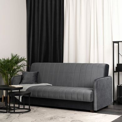 Диван розкладний MEBEL ELITE PORTO 198 см Сірий фотографія