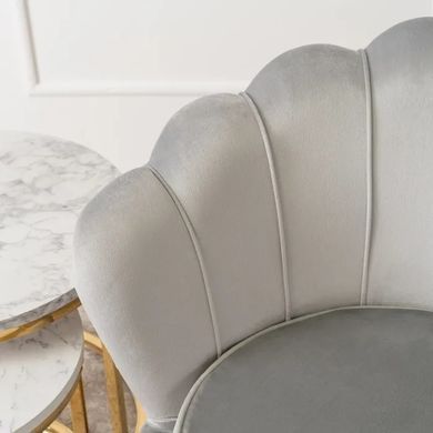 Крісло м'яке оксамитове MEBEL ELITE ANGEL Velvet Сірий фотографія