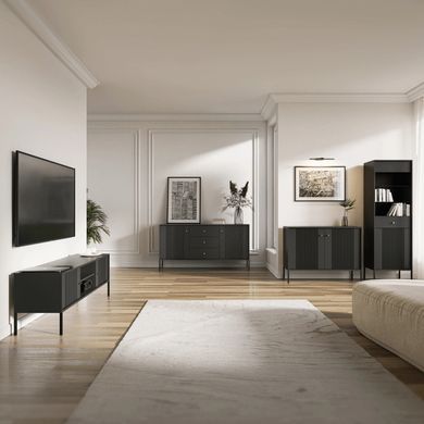 ТВ Тумба MEBEL ELITE SOFT 154 Черный фотография