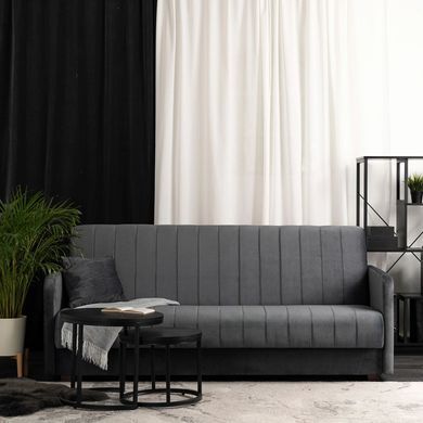 Диван розкладний MEBEL ELITE PORTO 198 см Сірий фотографія