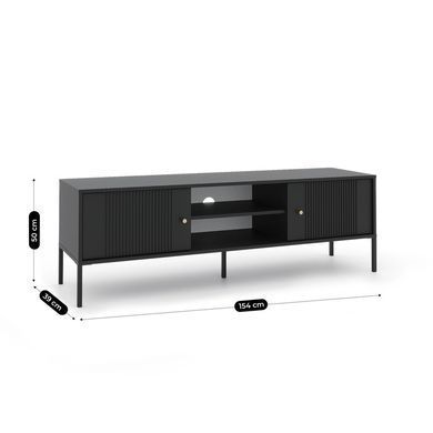 ТВ Тумба MEBEL ELITE SOFT 154 Черный фотография