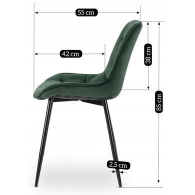 Стул бархатный MEBEL ELITE CHRIS Velvet Синий фотография