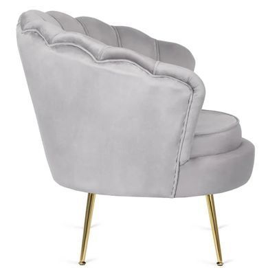 Крісло м'яке оксамитове MEBEL ELITE ANGEL Velvet Сірий фотографія