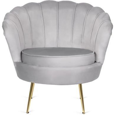 Крісло м'яке оксамитове MEBEL ELITE ANGEL Velvet Сірий фотографія
