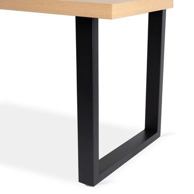 Комплект стіл MEBEL ELITE EDWIN 160(260)х90 см Дуб Золотий / Чорний +8 стільці IRYS Чорний фотографія