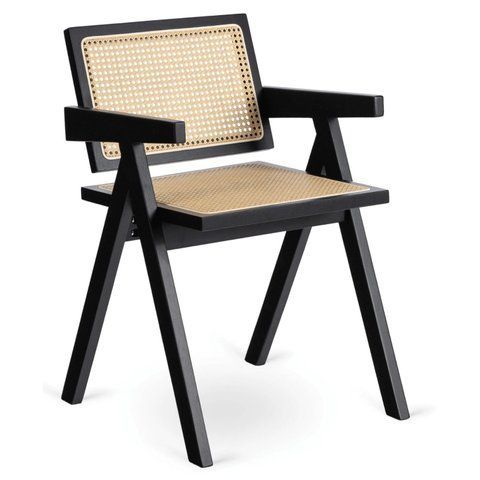 Стілець MEBEL ELITE MADERA Беж/чорний фотографія